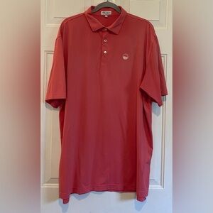 Peter Millar Summer Comfort Pink Men’s Performance Polo The Cliffs Golf Size XL